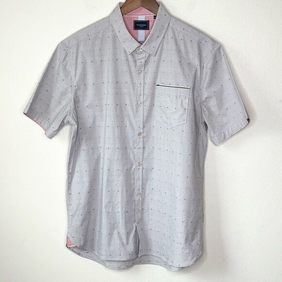 7 Diamonds Short Sleeve Button Down Collared Shirt in Modular Mix / 7Diamonds Fi - Picture 1 of 14